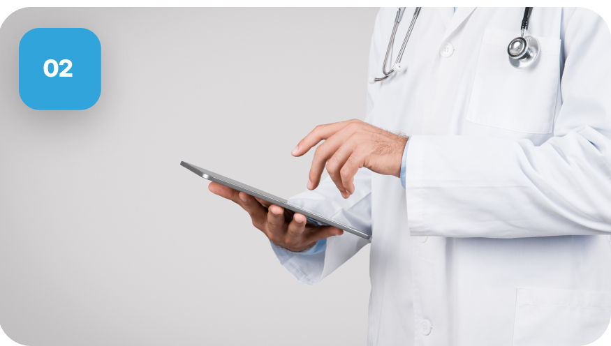 doctor with tablet
